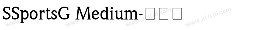 SSportsG Medium字体转换